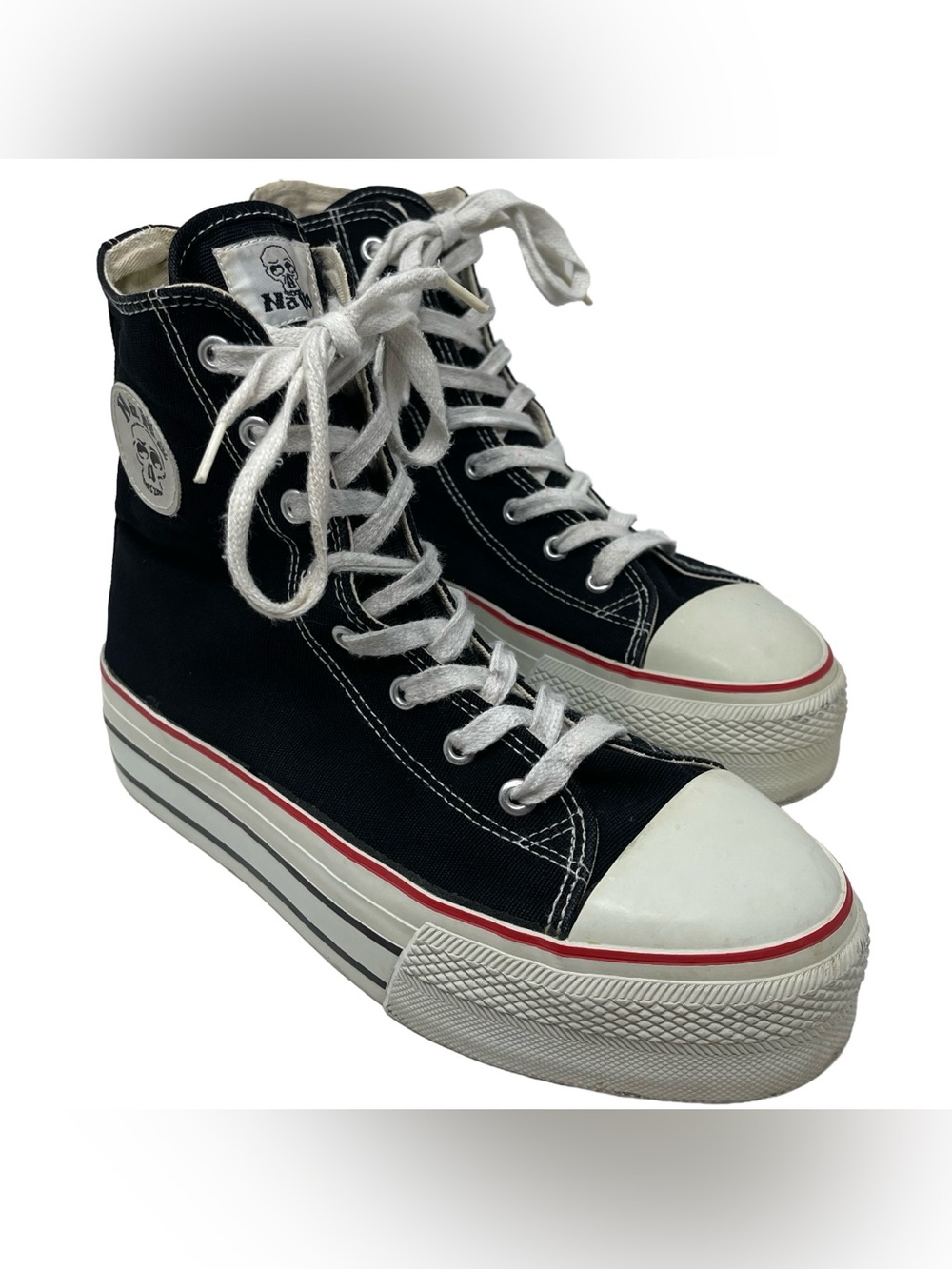 Vintage Y2K Nana Black Platform Sneakers Women’s Size 9 Goth Grunge